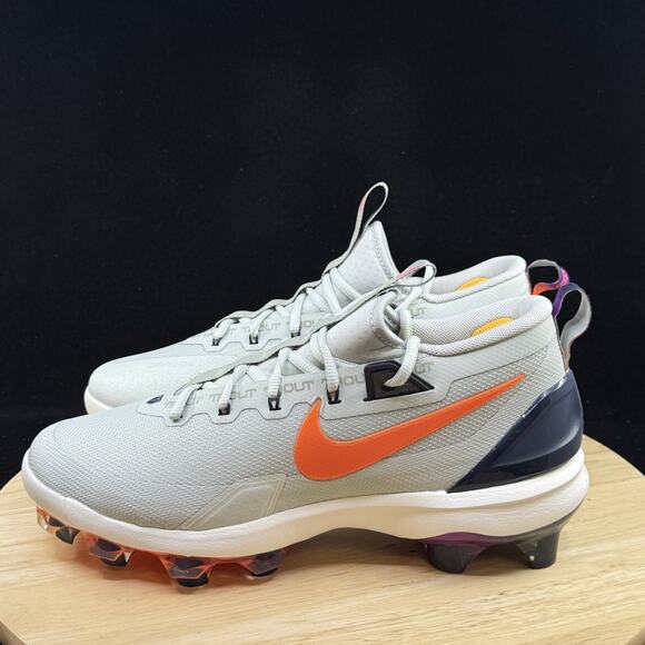 Nike Men\'s Force Zoom Trout 9 Elite Baseball Cleats HF1116-001 Gray Size 9.5 New
